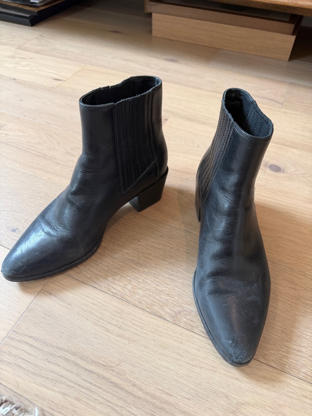 Rag & Bone Black Leather Ankle Boots